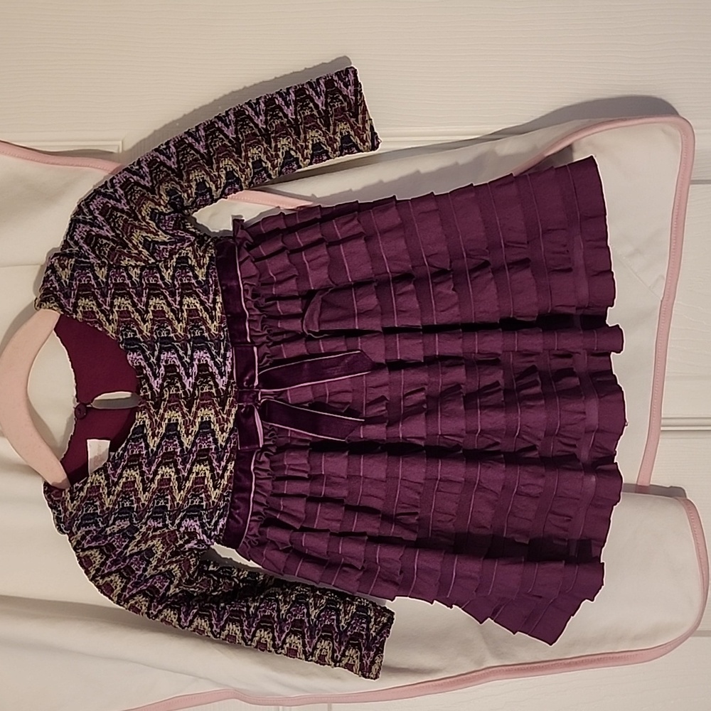 Bonnie Baby 12 month Purple Long Sleeved Dress or Tunic